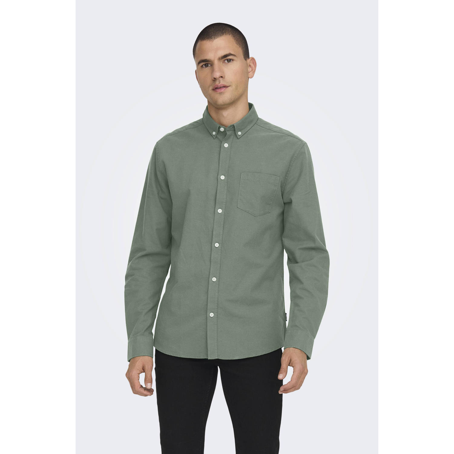 ONLY & SONS Overhemd met lange mouwen ONSALVARO SLIM LS OXFORD SHIRT NOOS