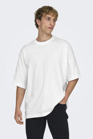 oversized T-shirt ONSMILLENIUM wit