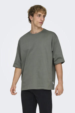 oversized T-shirt ONSMILLENIUM castor gray