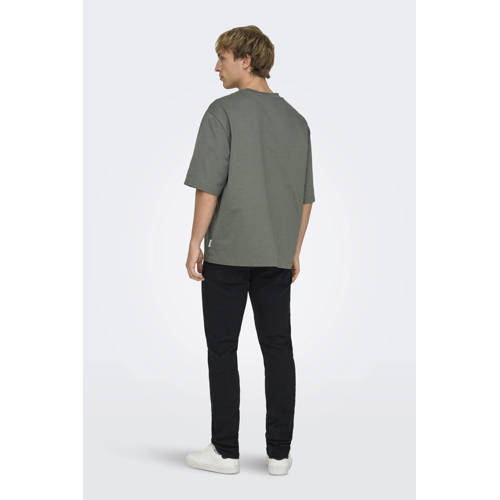 ONLY & SONS oversized T-shirt ONSMILLENIUM castor gray afbeelding