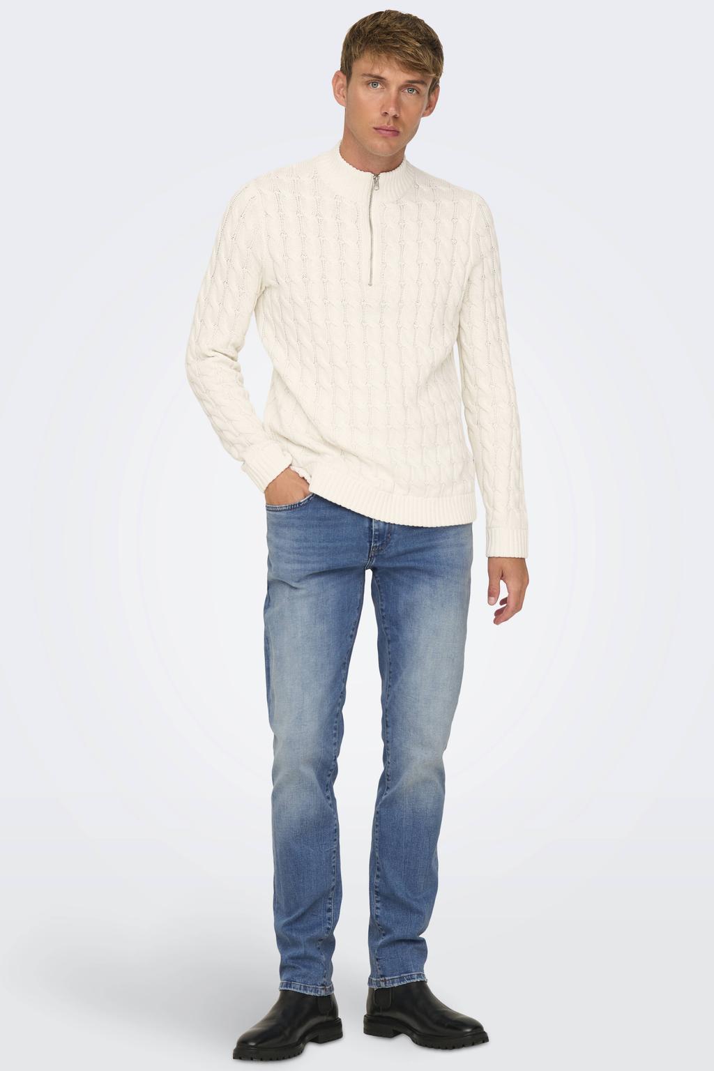 ONLY & SONS regular fit jeans ONSWEFT light medium blue denim