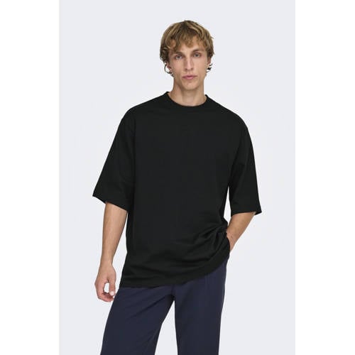 ONLY & SONS oversized T-shirt ONSMILLENIUM zwart afbeelding