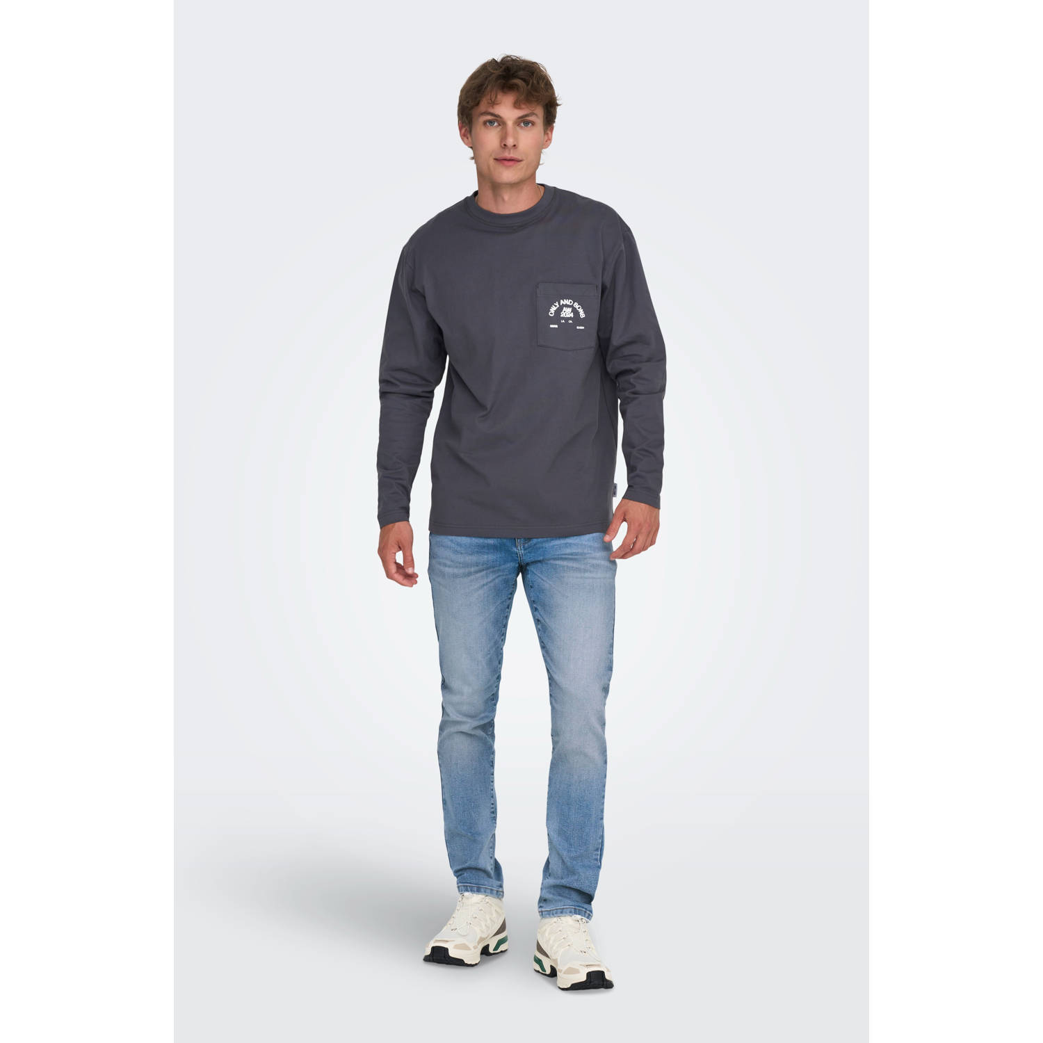 ONLY & SONS slim fit jeans ONSLOOM light medium blue denim