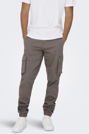 tapered fit cargobroek ONSCAM taupe