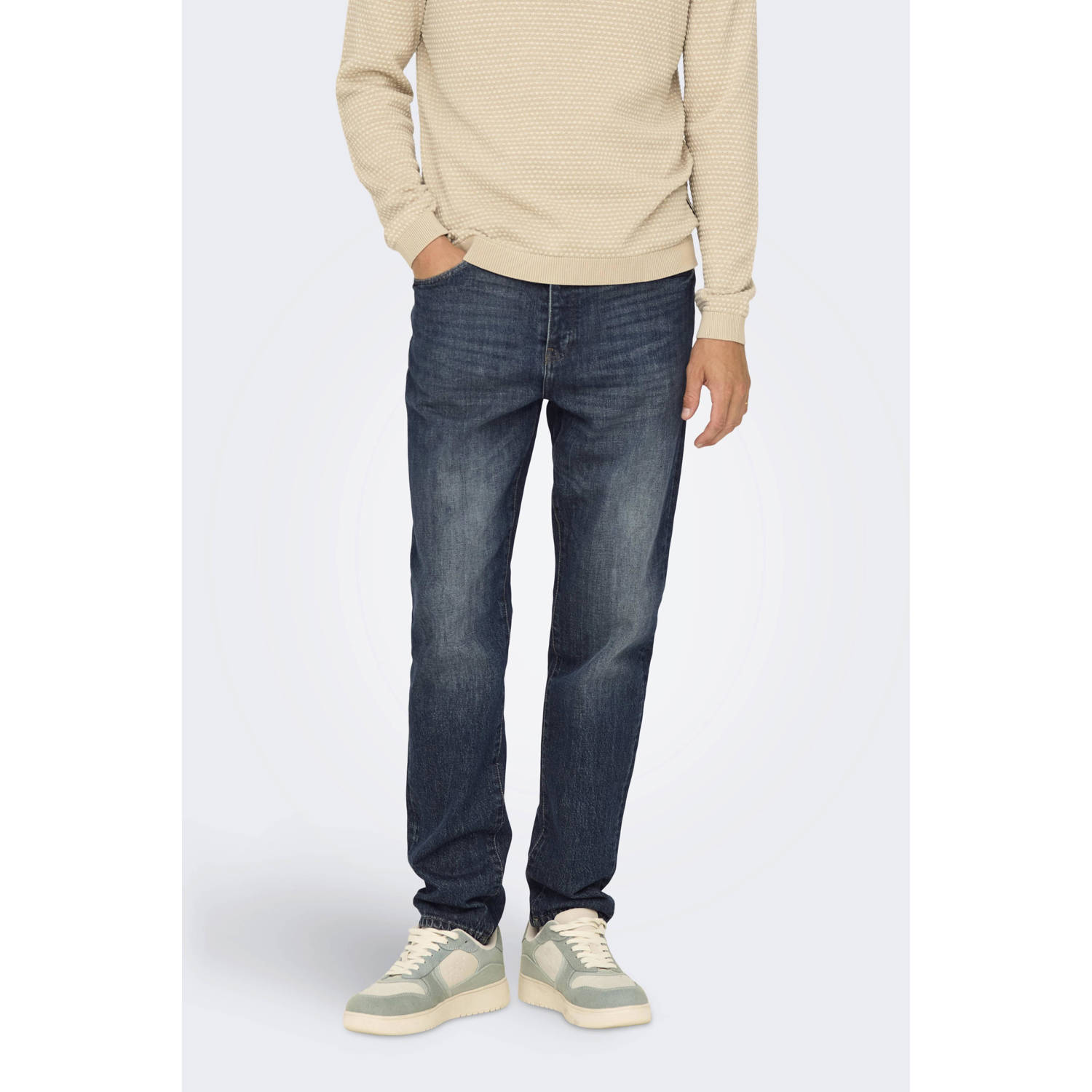 ONLY & SONS relaxed jeans ONSYOKE TAPERED DB 6911 blauw