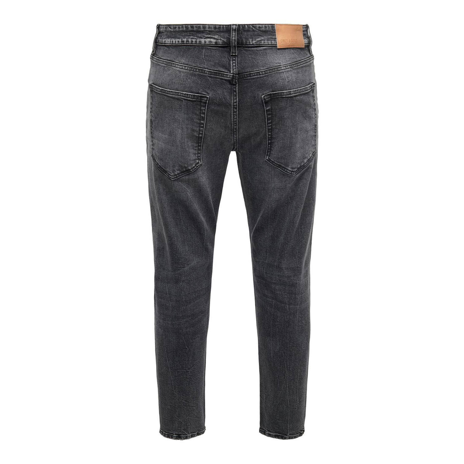 ONLY & SONS tapered fit jeans ONSYOKE TAPERED WB 7850 grijs