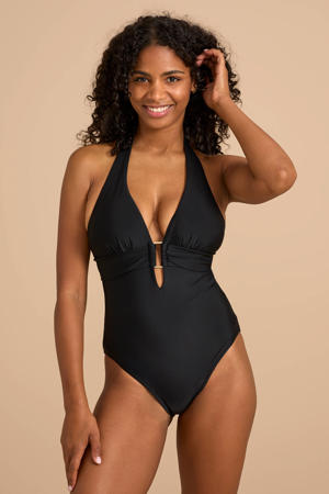 corrigerend halter badpak zwart