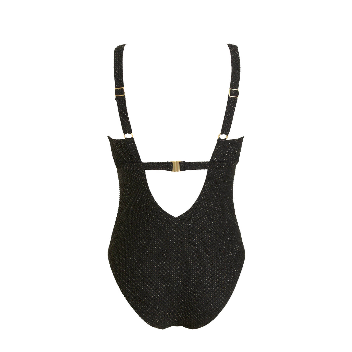 BEACHWAVE corrigerend badpak met lurex zwart