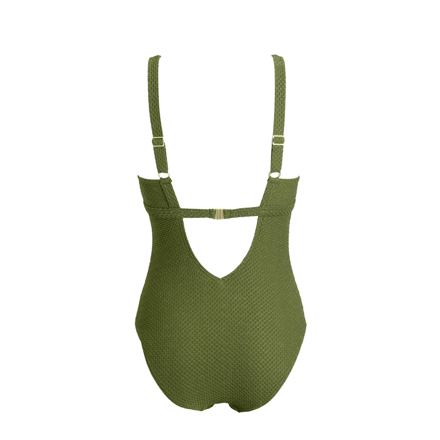 BEACHWAVE corrigerend badpak met lurex groen
