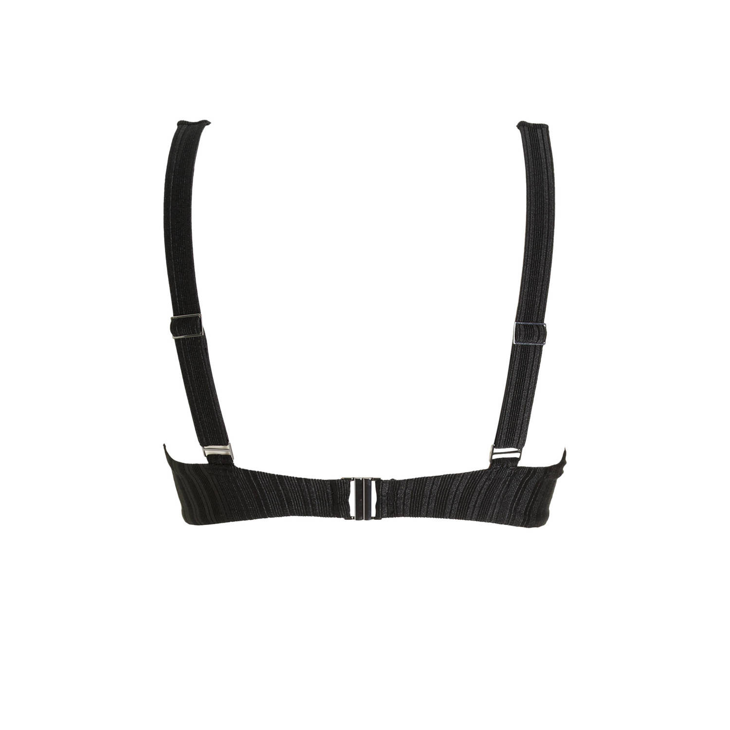 BEACHWAVE voorgevormde push-up bikinitop zwart