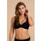 BEACHWAVE voorgevormde push-up bikinitop met textuur zwart