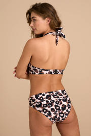 thumbnail: BEACHWAVE voorgevormde halter bikinitop bruin/zwart/beige