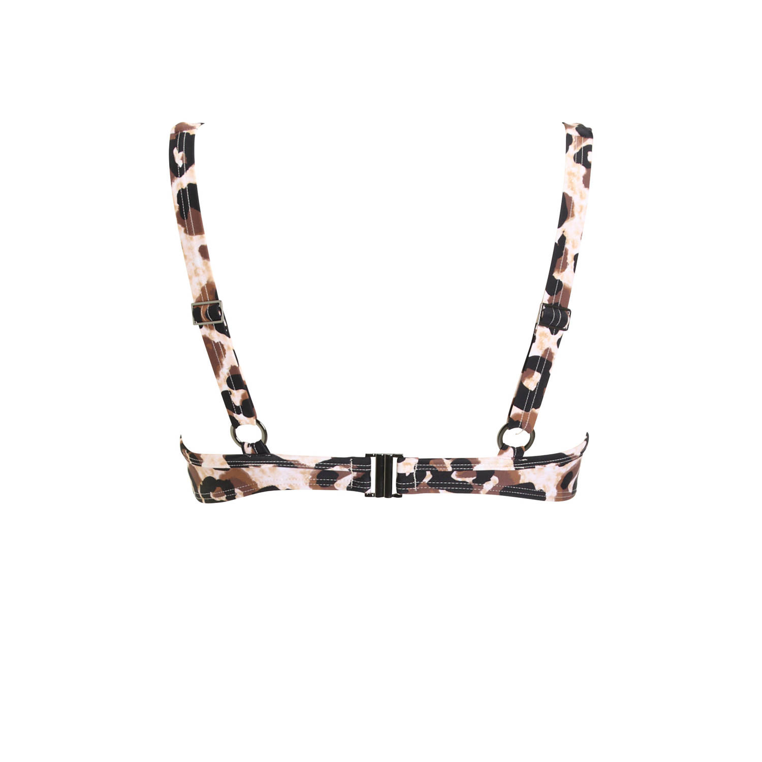 BEACHWAVE voorgevormde beugel bikinitop bruin zwart beige