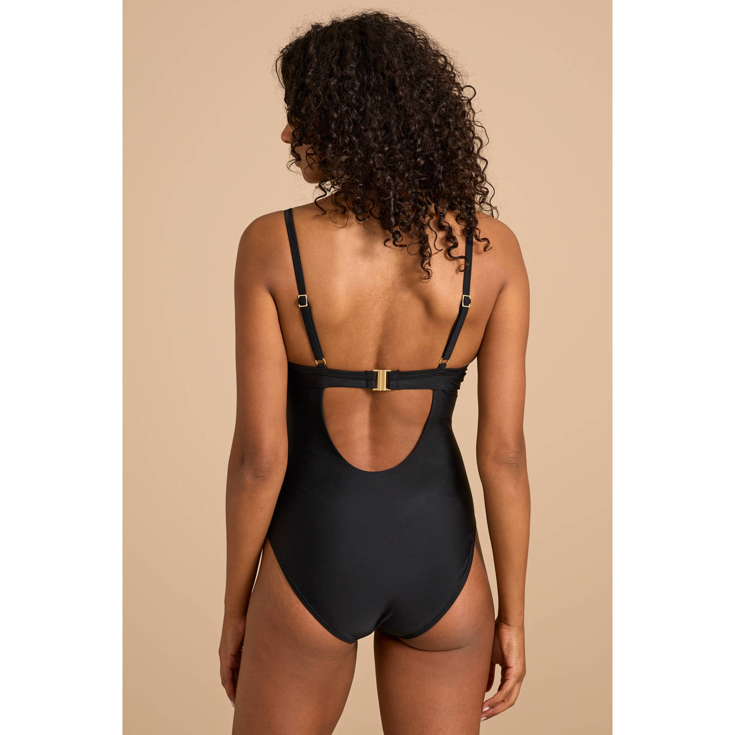 BEACHWAVE corrigerend badpak met beugel zwart