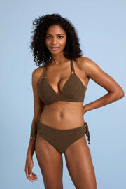 thumbnail: BEACHWAVE voorgevormde beugel bikinitop met lurex bruin