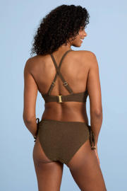 thumbnail: BEACHWAVE voorgevormde beugel bikinitop met lurex bruin