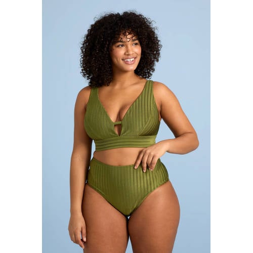 BEACHWAVE Curve high waist bikinibroekje groen afbeelding