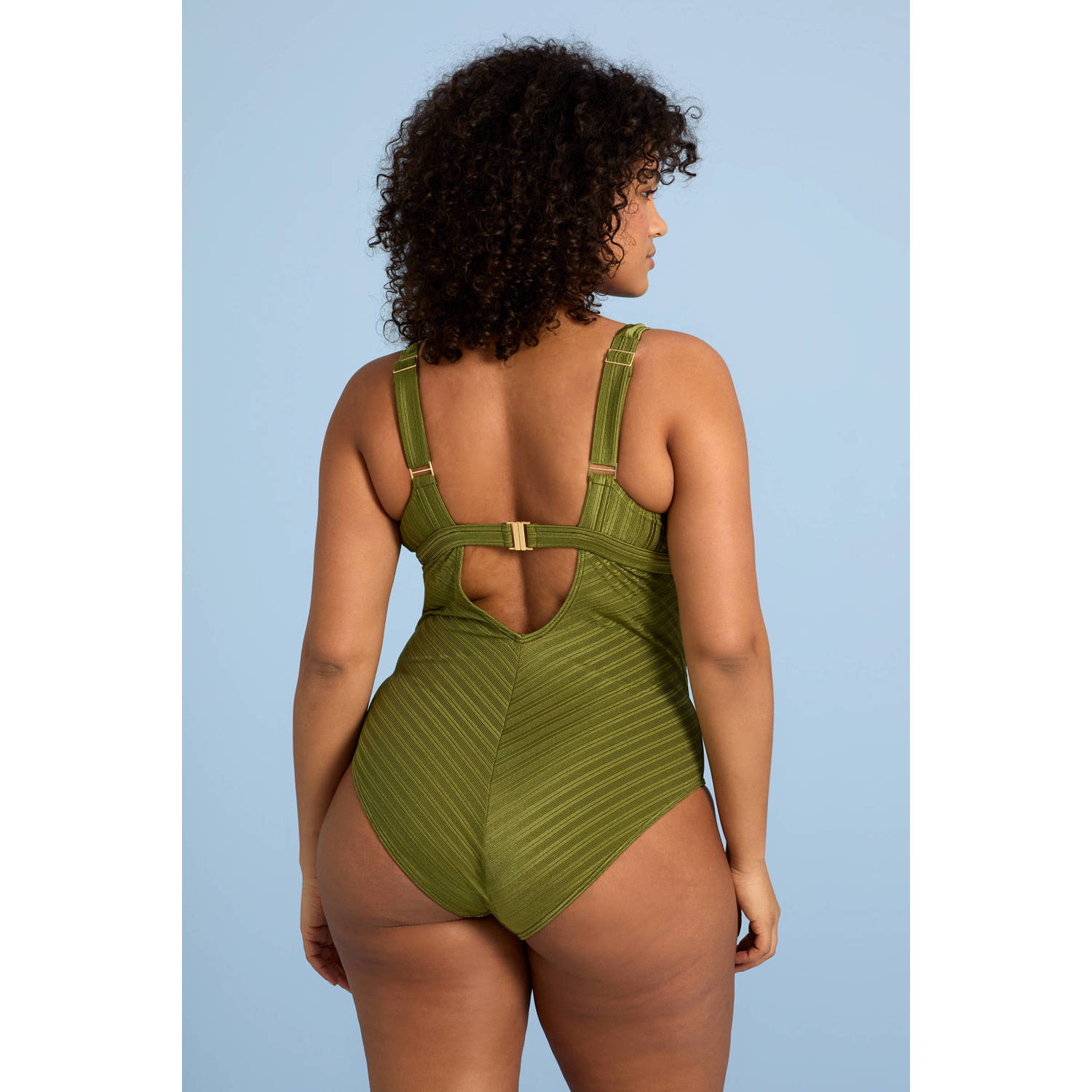BEACHWAVE Curve corrigerend badpak groen