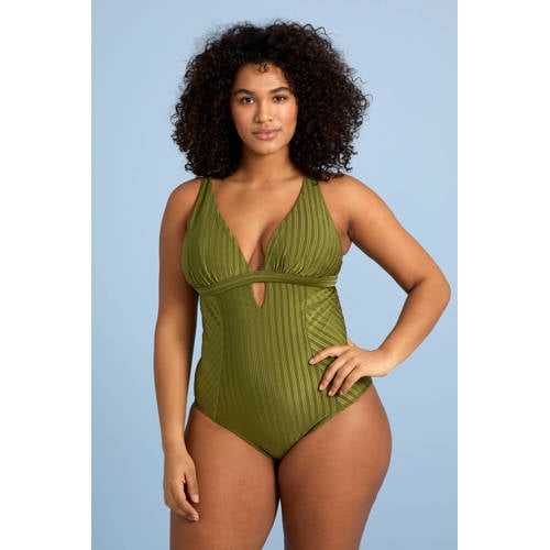 BEACHWAVE Curve corrigerend badpak groen afbeelding