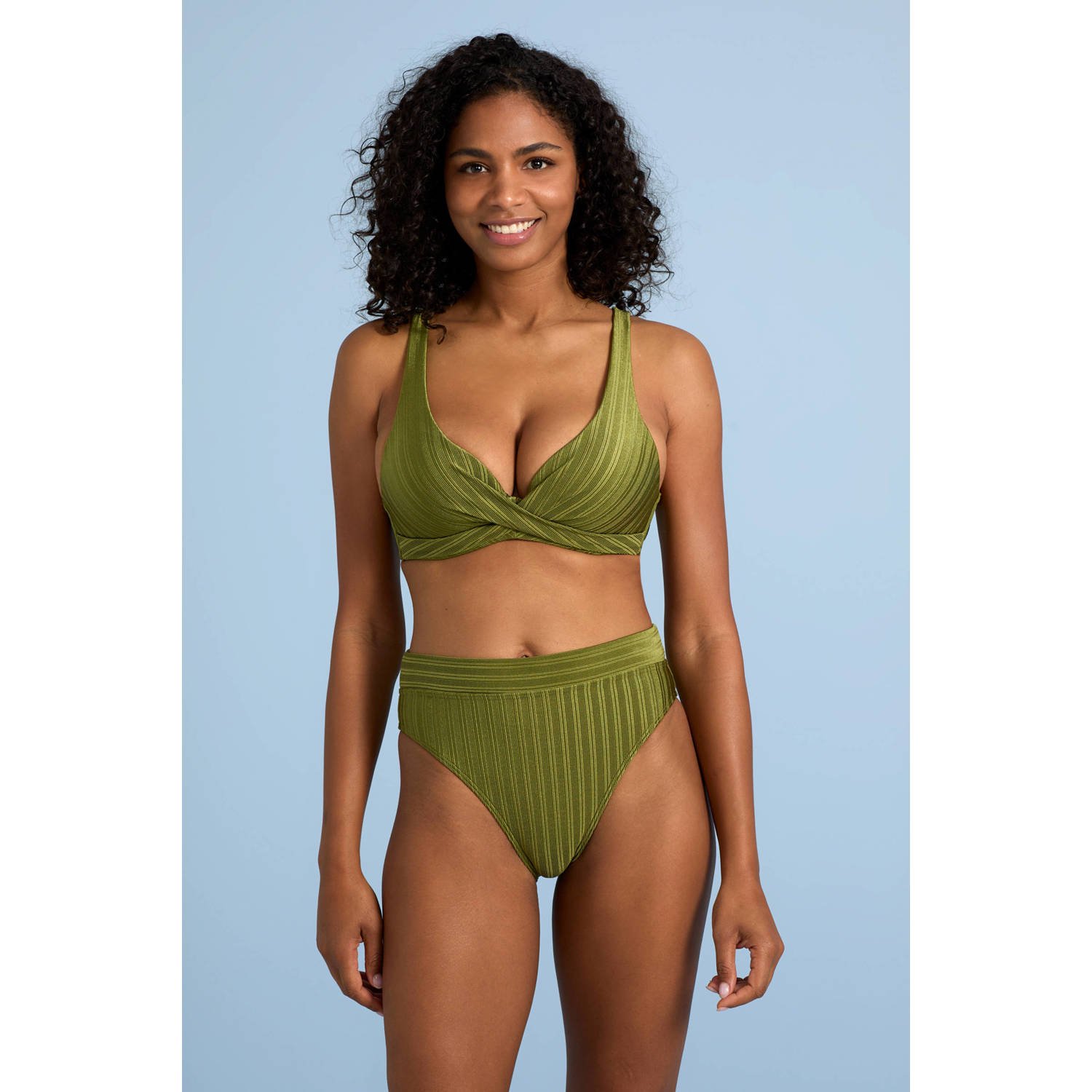 BEACHWAVE high waist bikinibroekje groen
