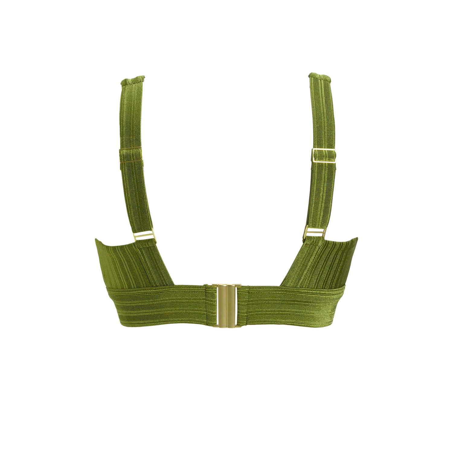 BEACHWAVE Curve voorgevormde crop bikinitop groen