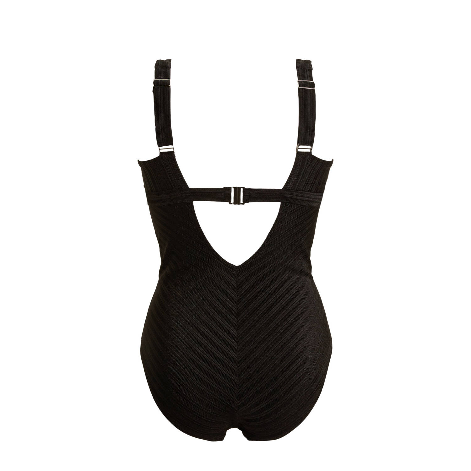BEACHWAVE Curve corrigerend badpak zwart