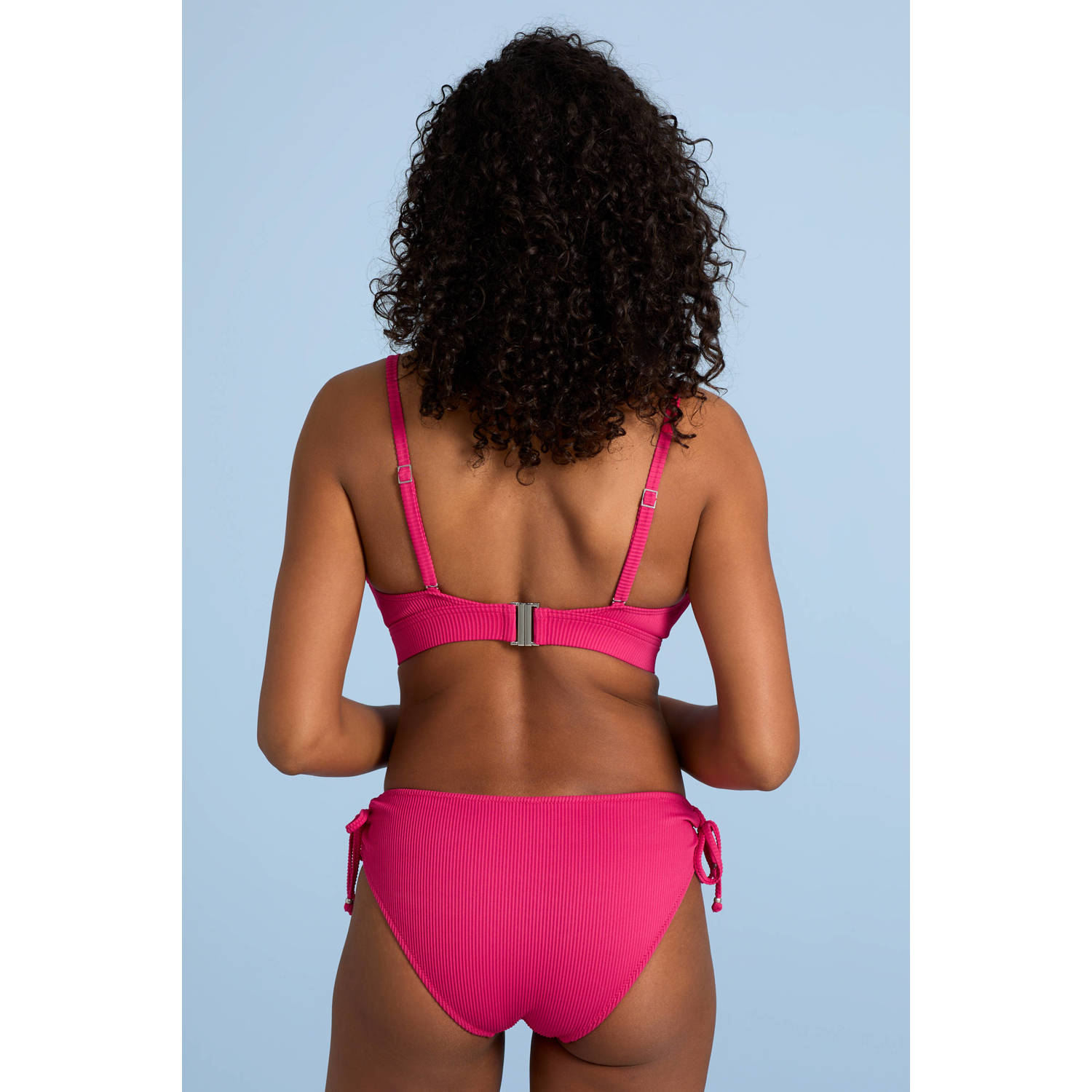 BEACHWAVE voorgevormde beugel bikinitop fuchsia