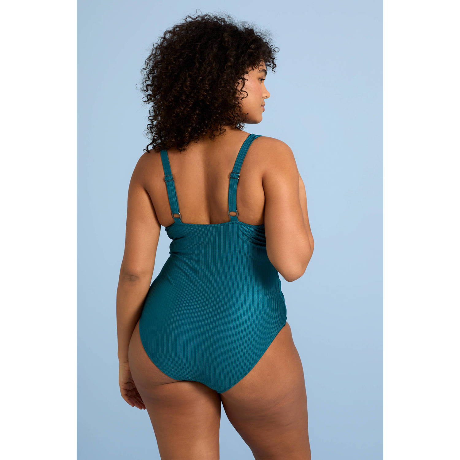 BEACHWAVE Curve corrigerend badpak petrol