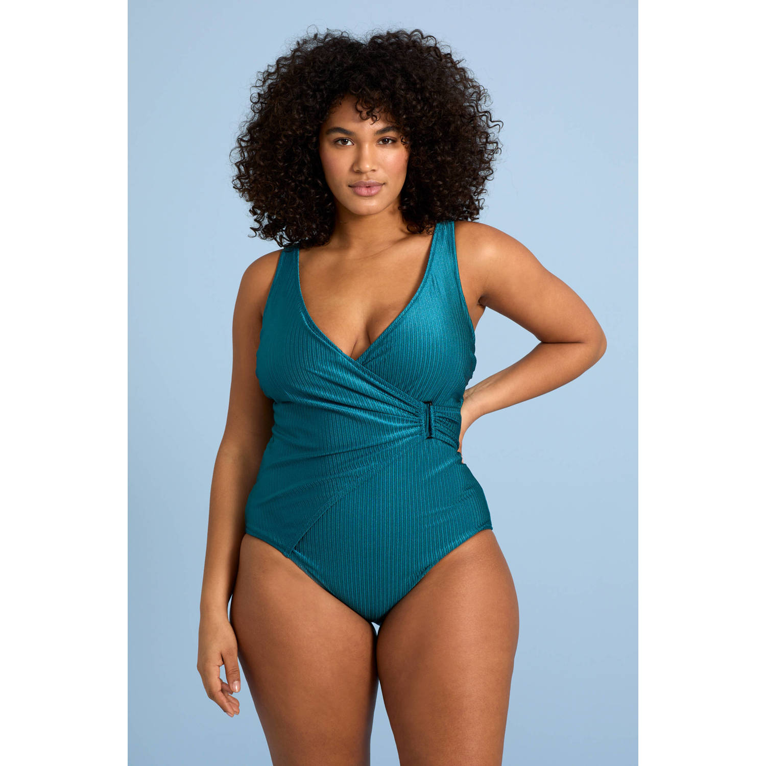 BEACHWAVE Curve corrigerend badpak petrol