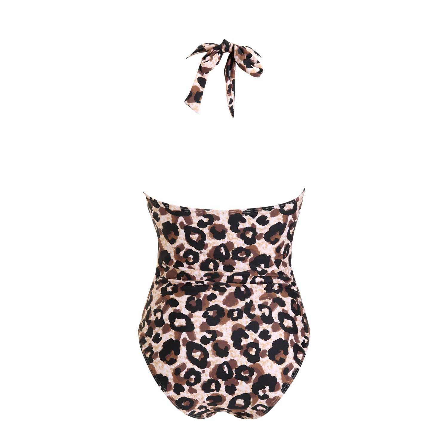 BEACHWAVE corrigerend halter badpak bruin zwart beige
