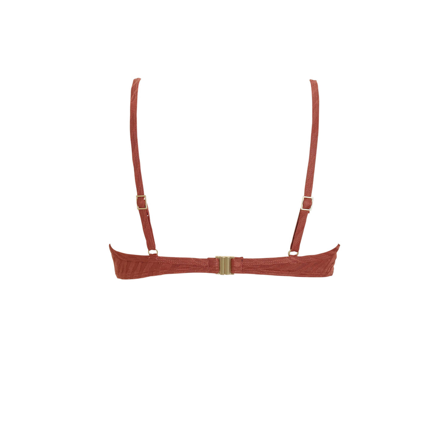 BEACHWAVE voorgevormde beugel bikinitop brique