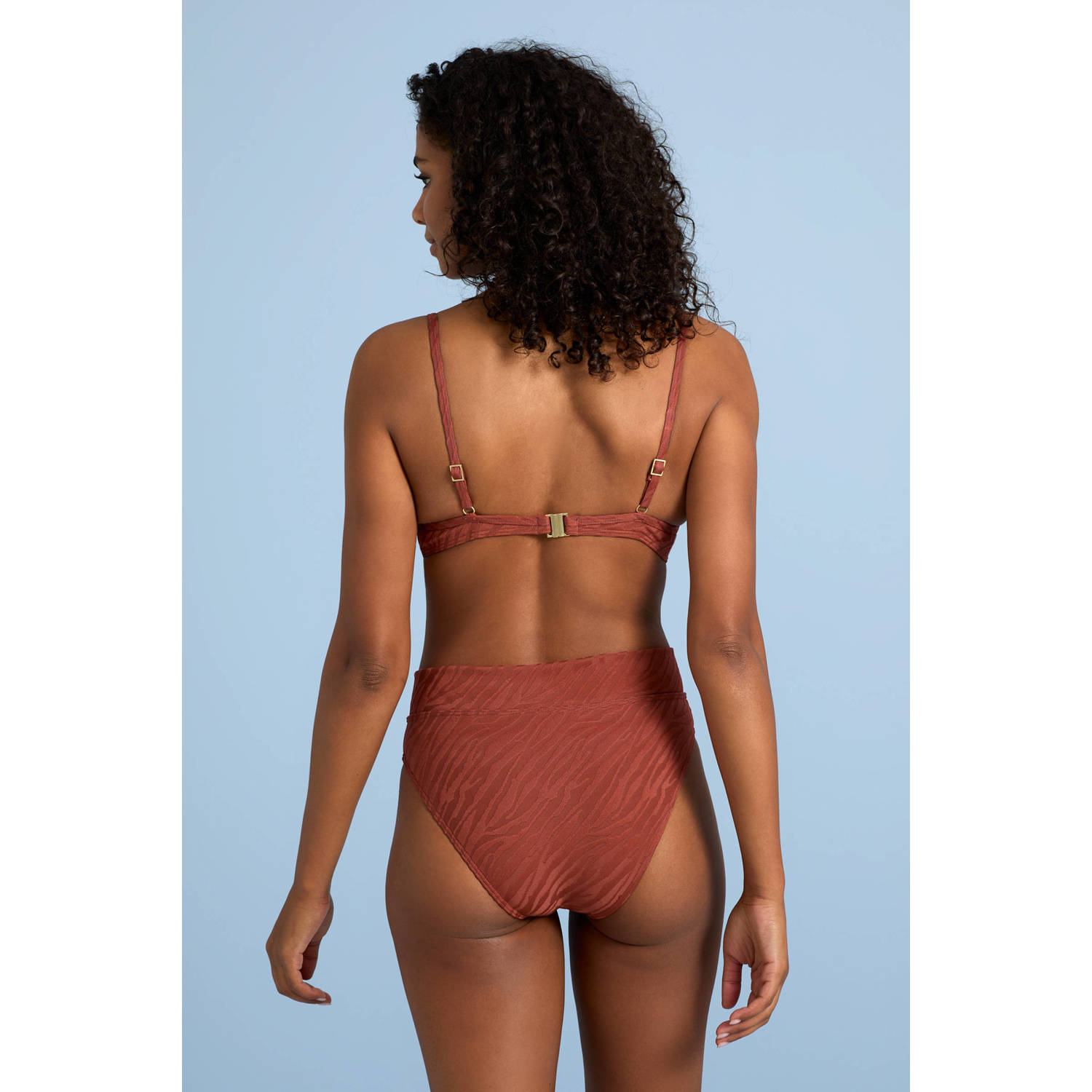 BEACHWAVE voorgevormde beugel bikinitop brique