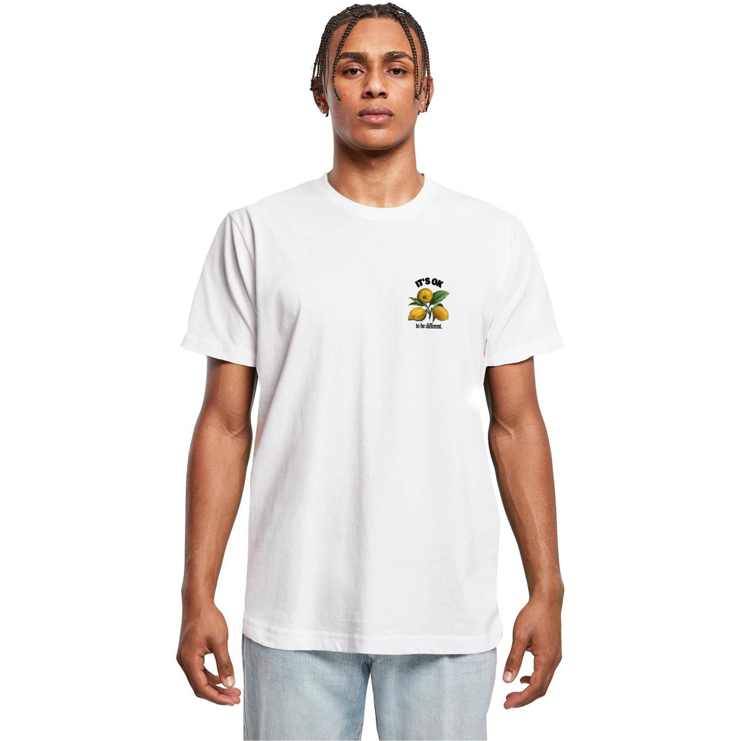 Mister Tee T-shirt met printopdruk wit