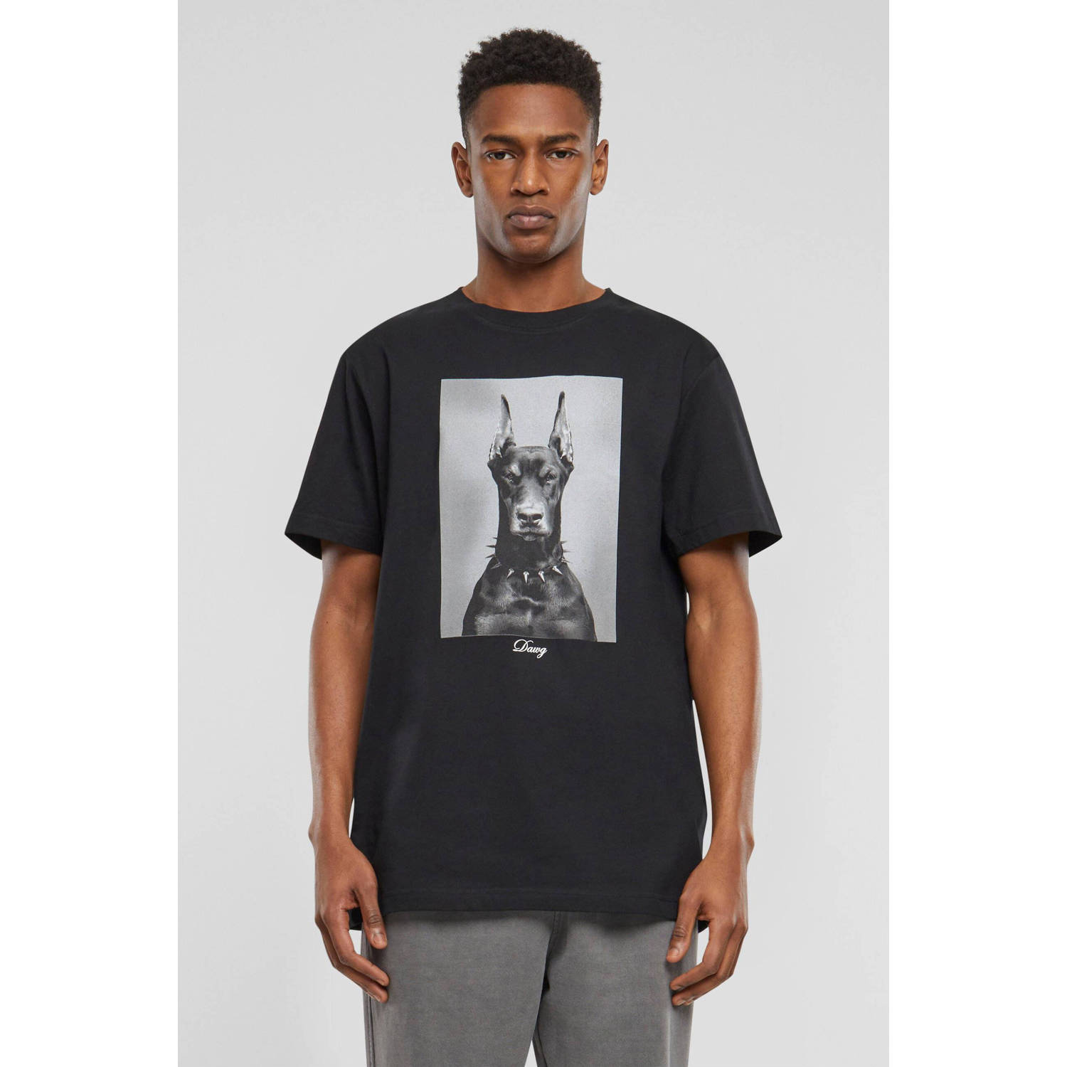 Mister Tee T-shirt met printopdruk zwart