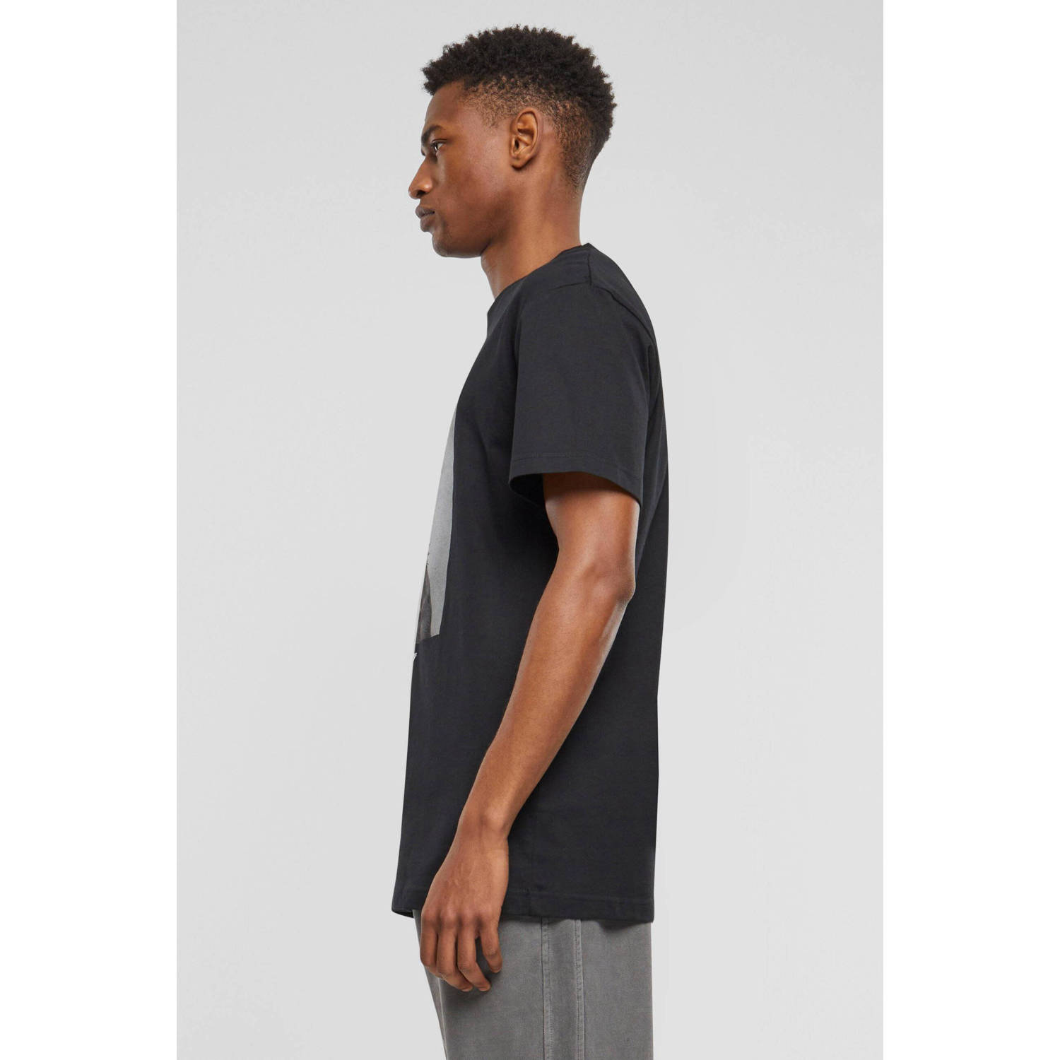 Mister Tee T-shirt met printopdruk zwart