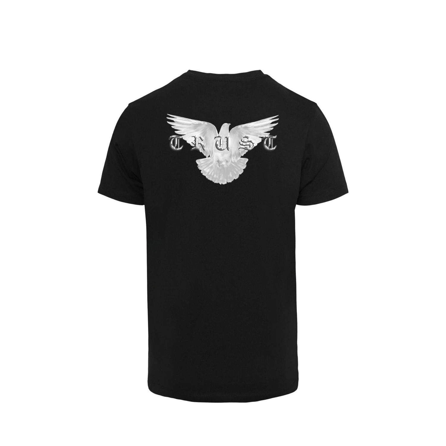 Mister Tee T-shirt met backprint zwart