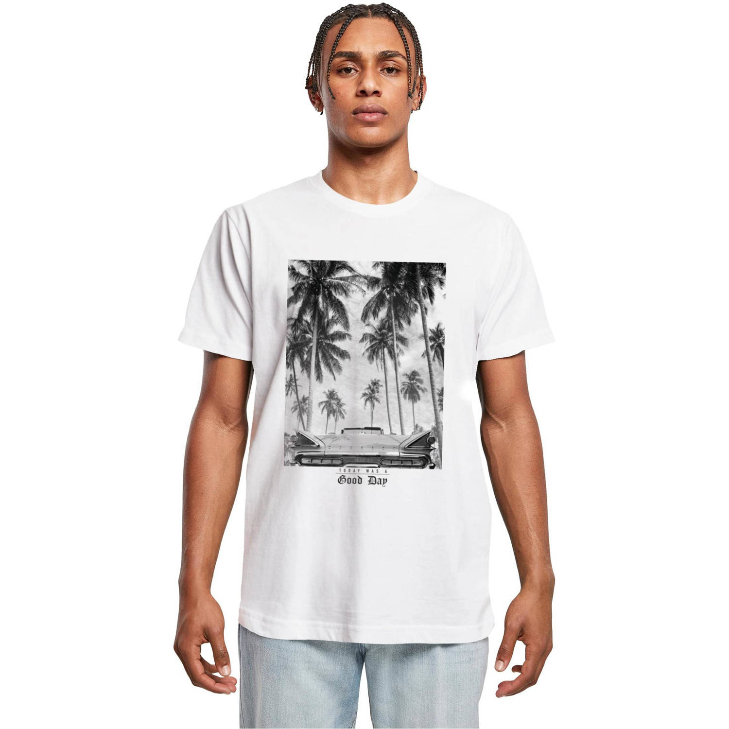 Mister Tee T-shirt met printopdruk wit