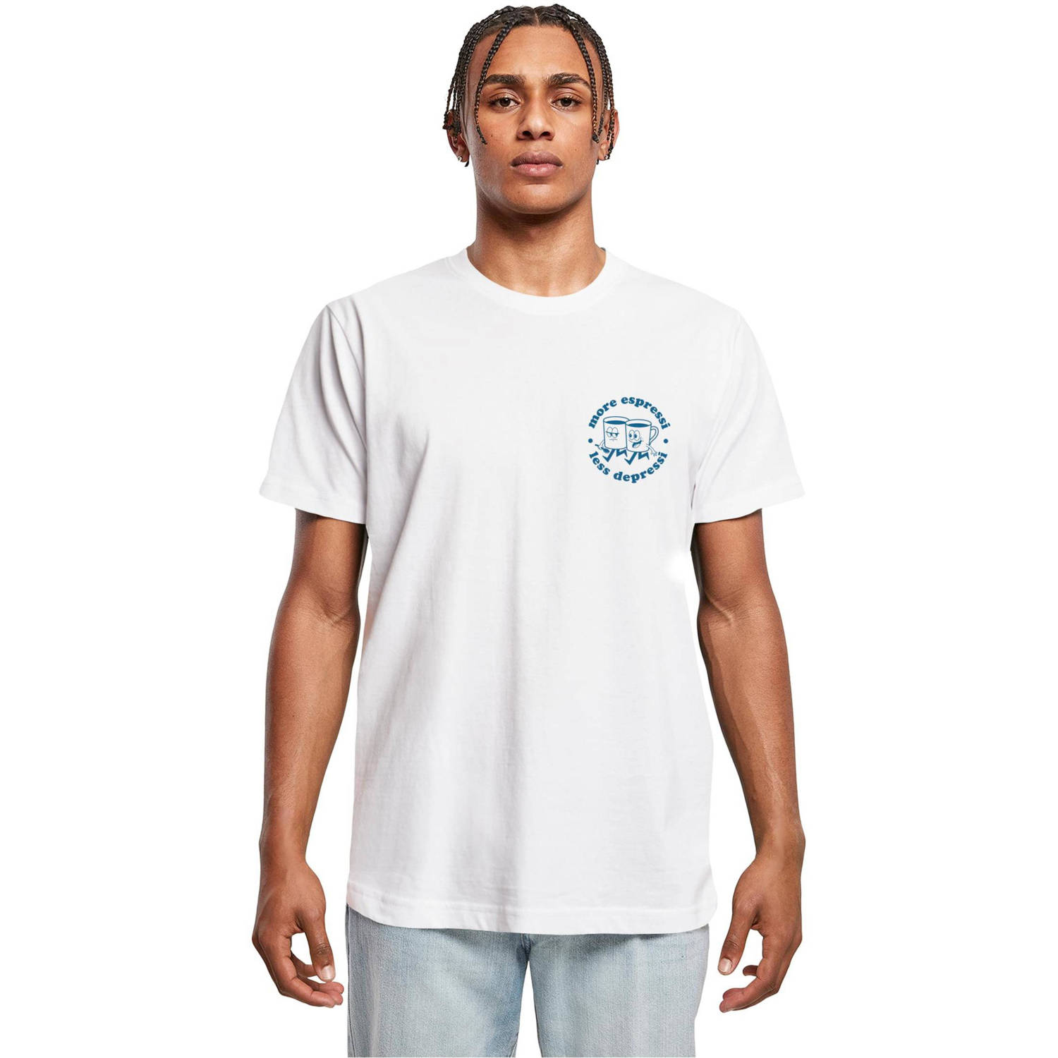 Mister Tee regular fit T-shirt More Espressi met backprint