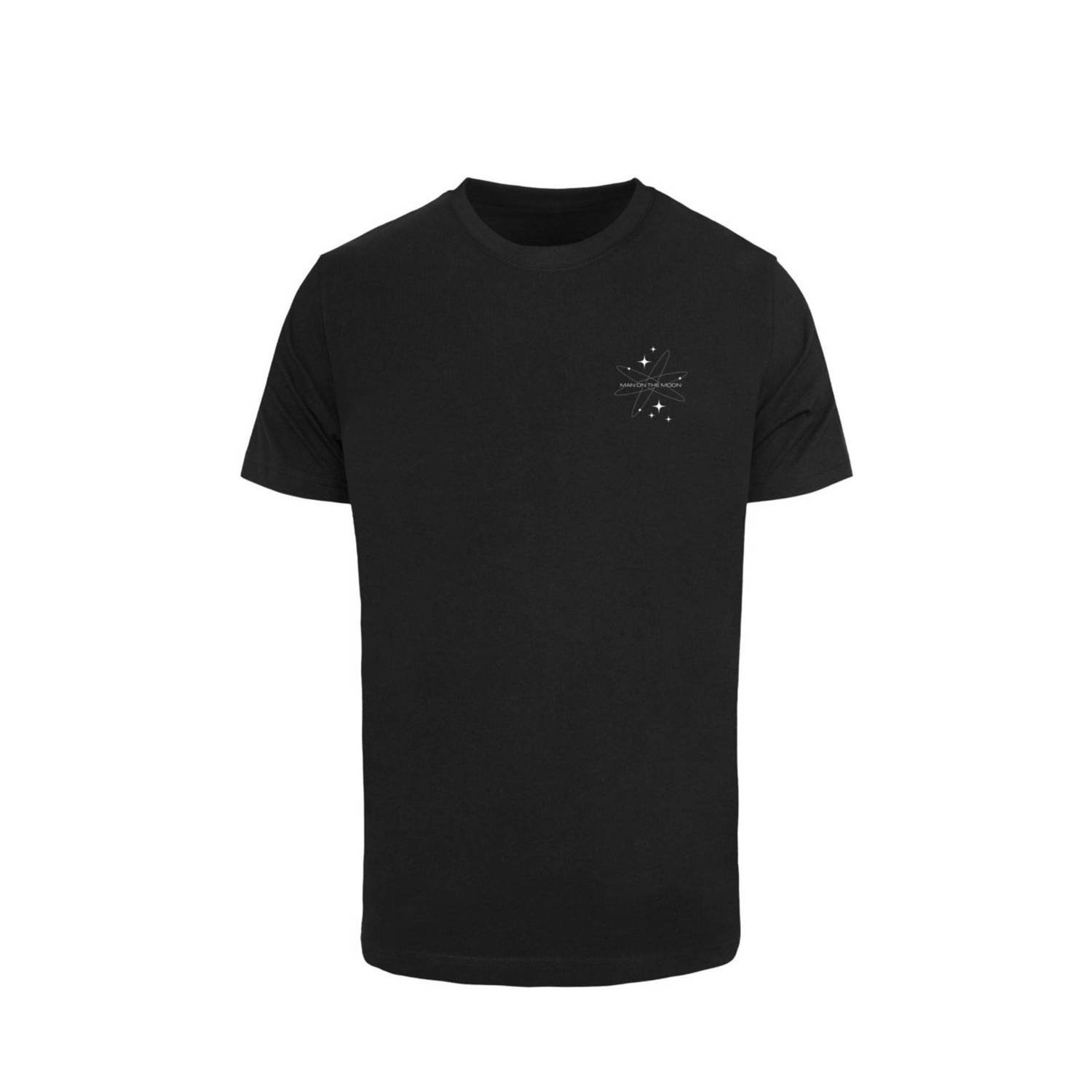 Mister Tee T-shirt met backprint zwart