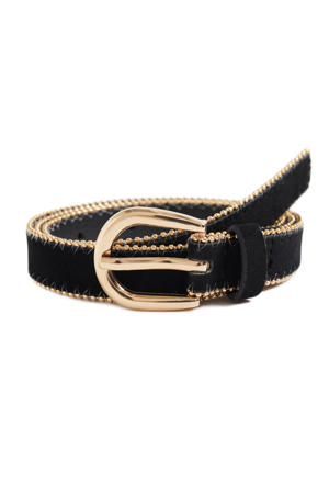 riem met contract stiksels zwart