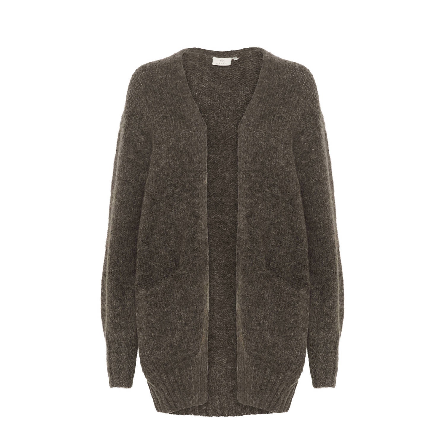 Kaffe Gebreid Vest Major Brown Melange Brown Dames