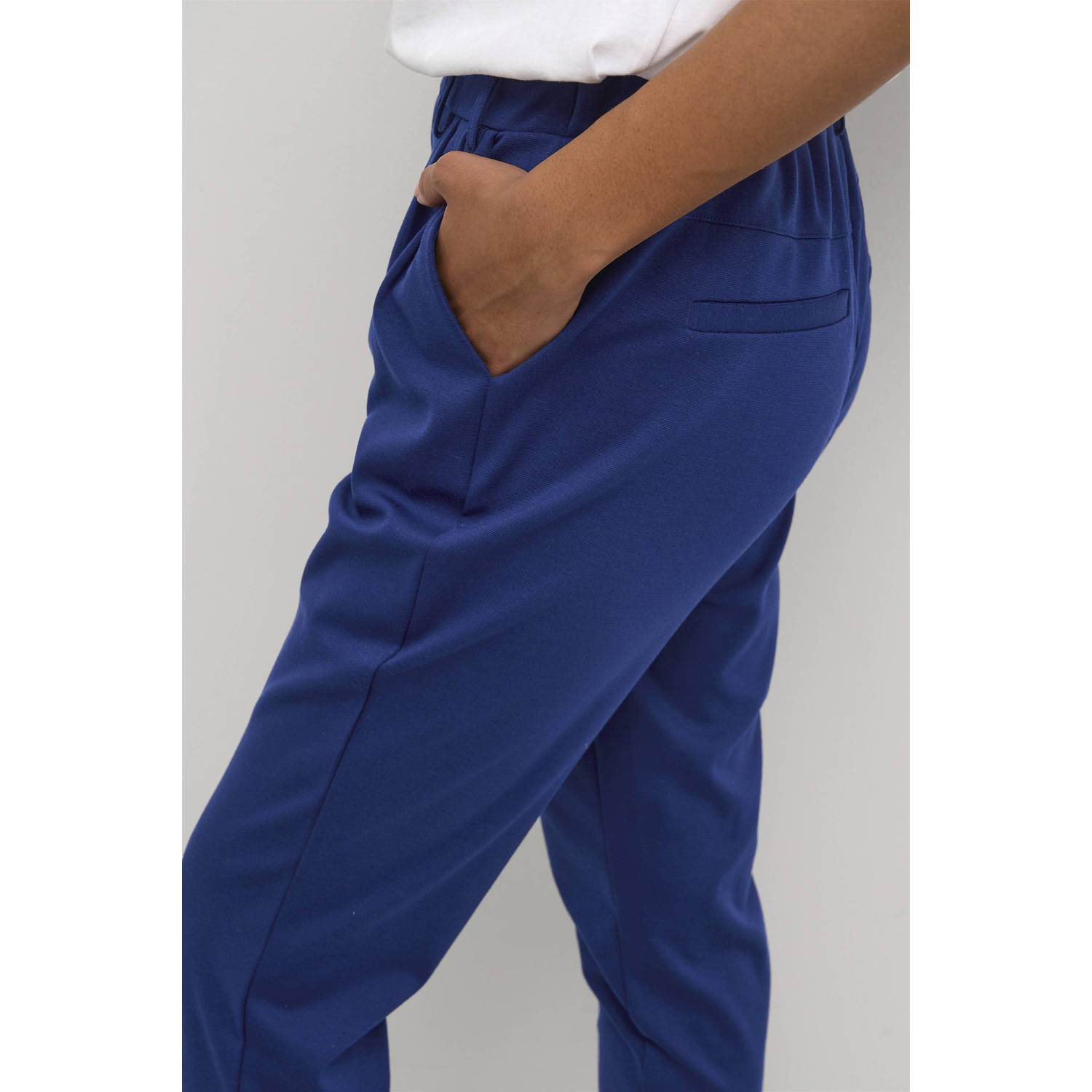 Kaffe regular fit broek blauw