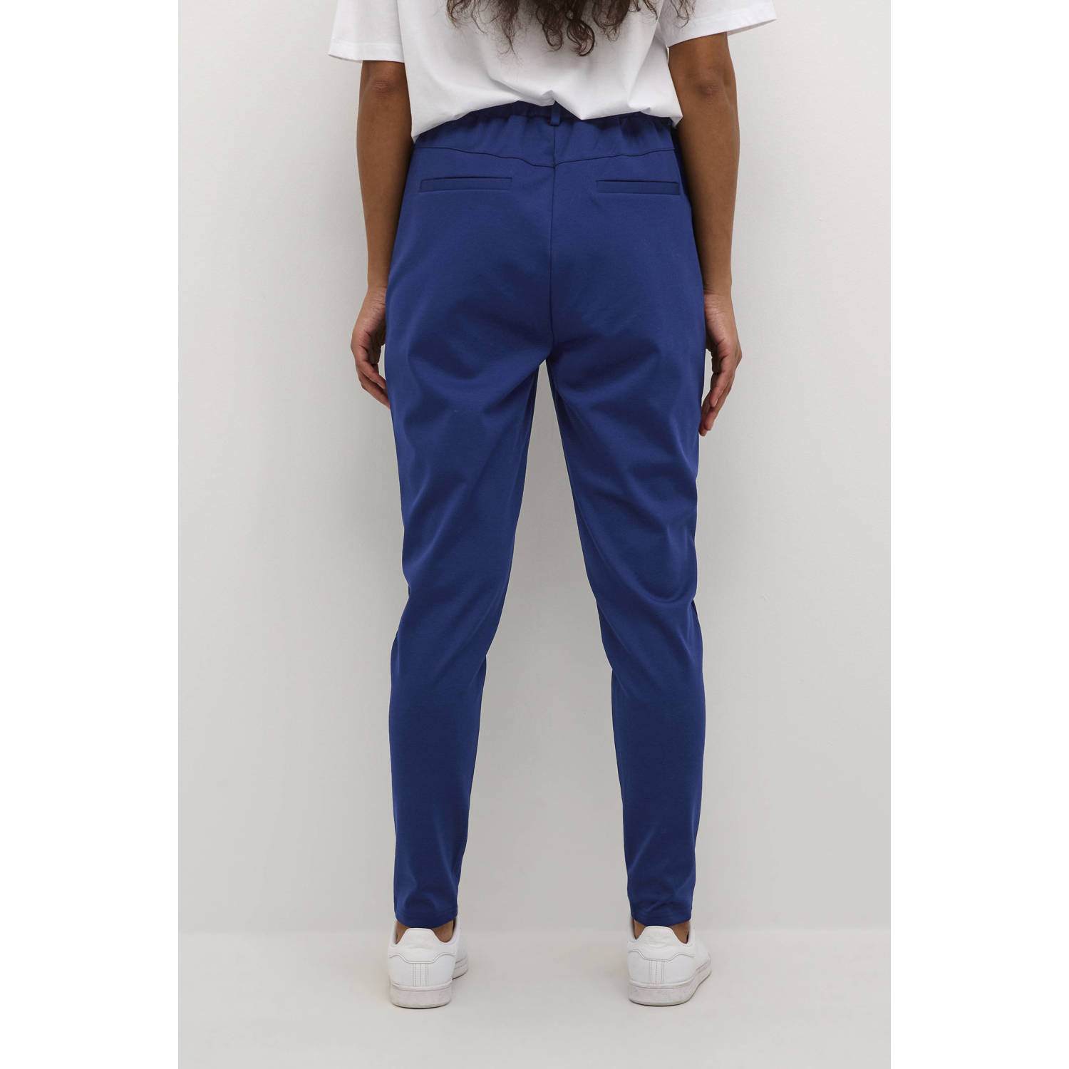 Kaffe regular fit broek blauw