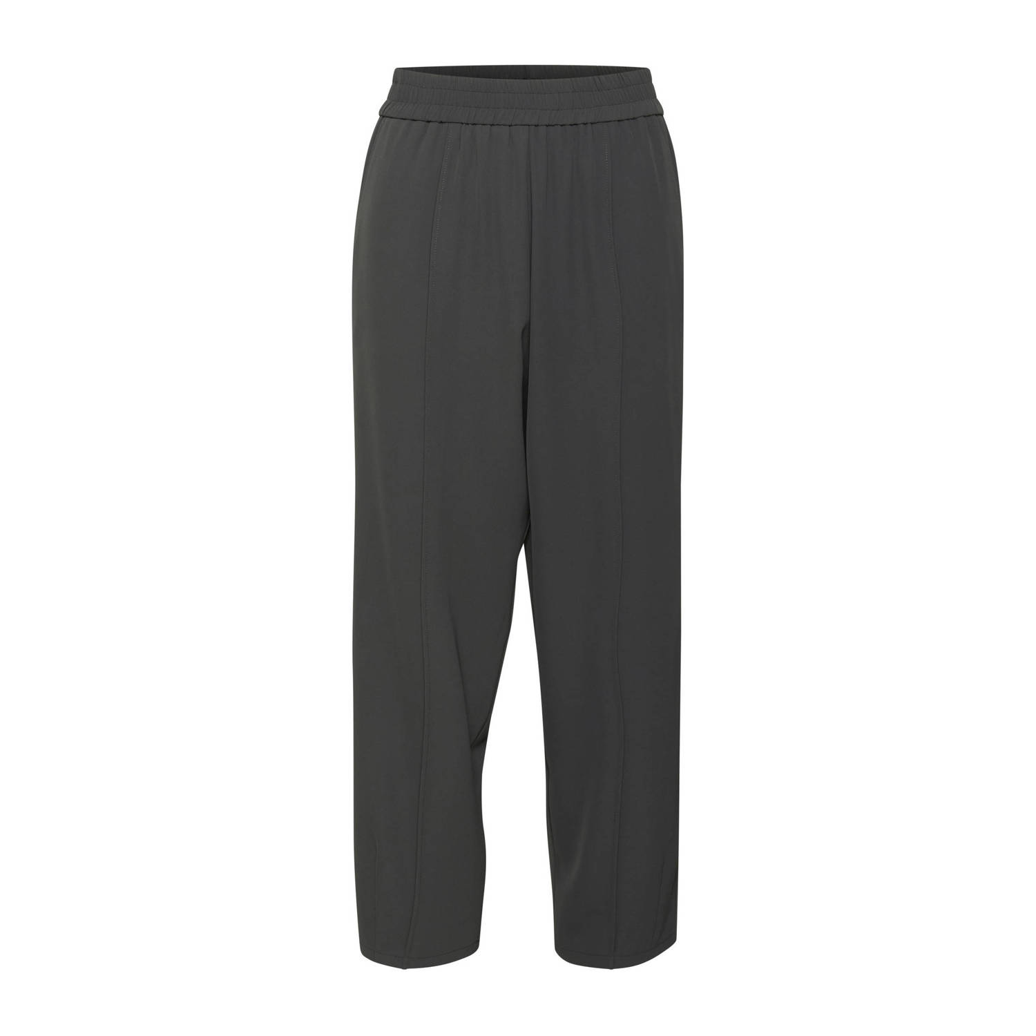 Kaffe relaxed wide leg broek KAsigna antraciet