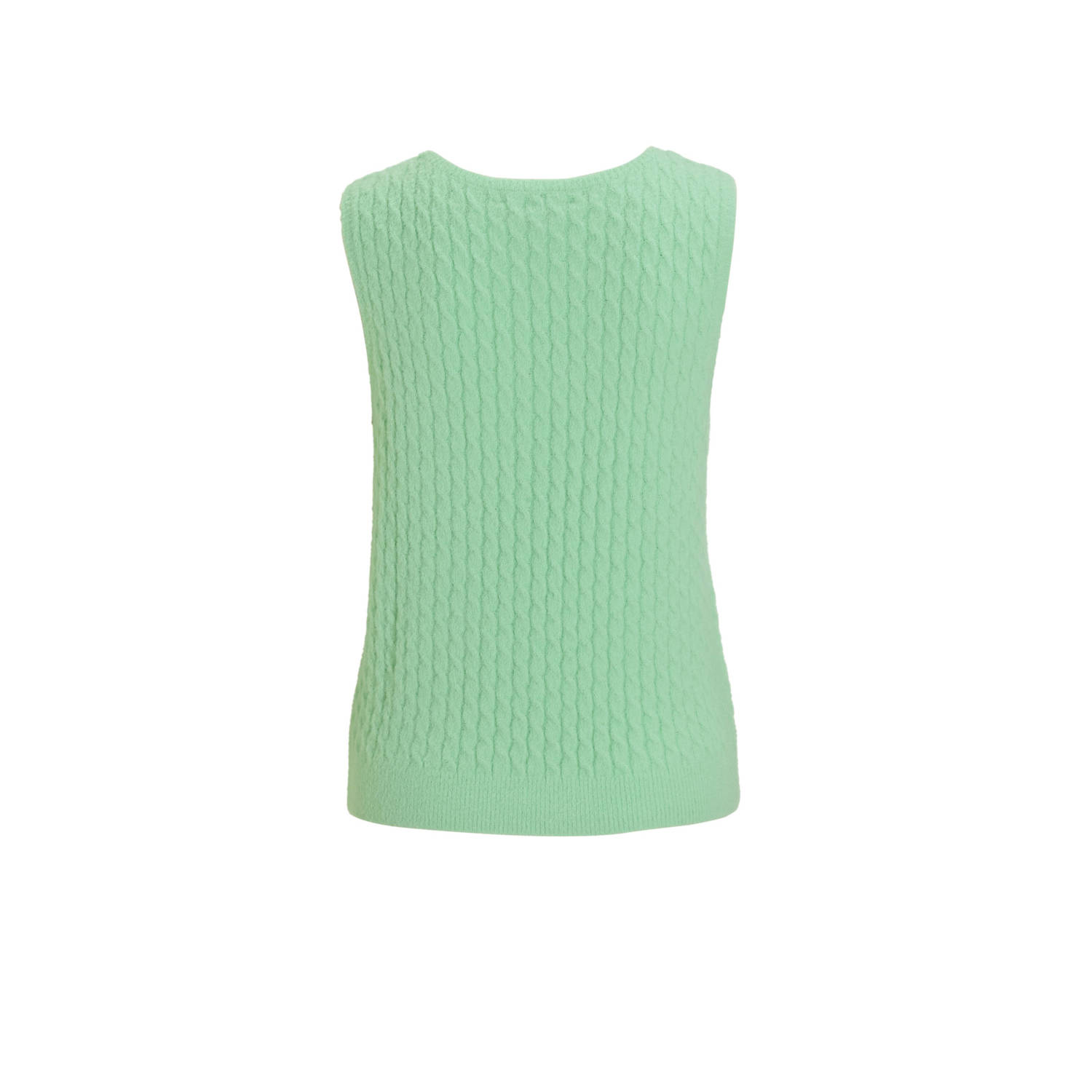 Ruby gebreide kabel spencer mintgroen