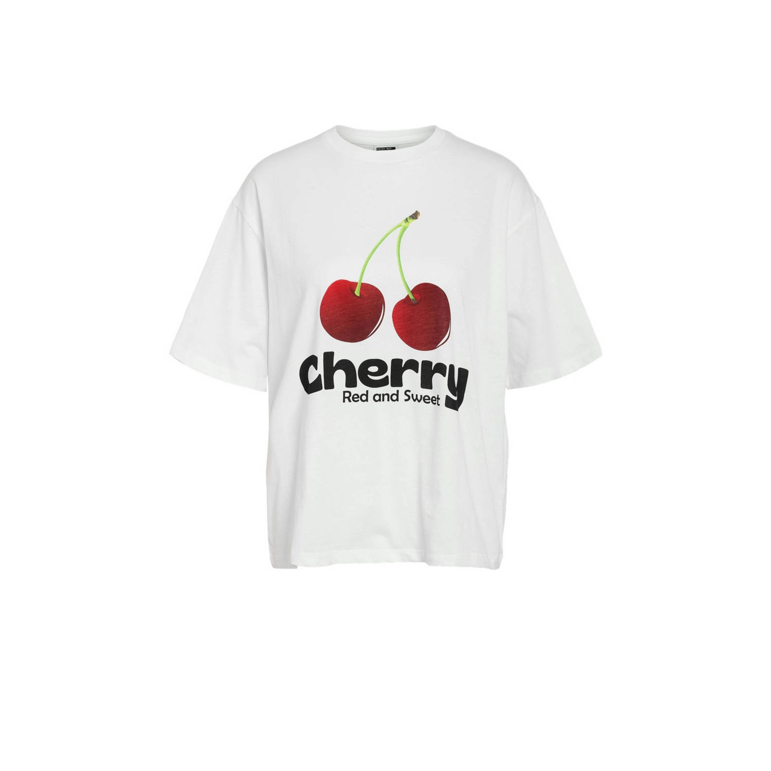 NOISY MAY T-shirt met printopdruk wit