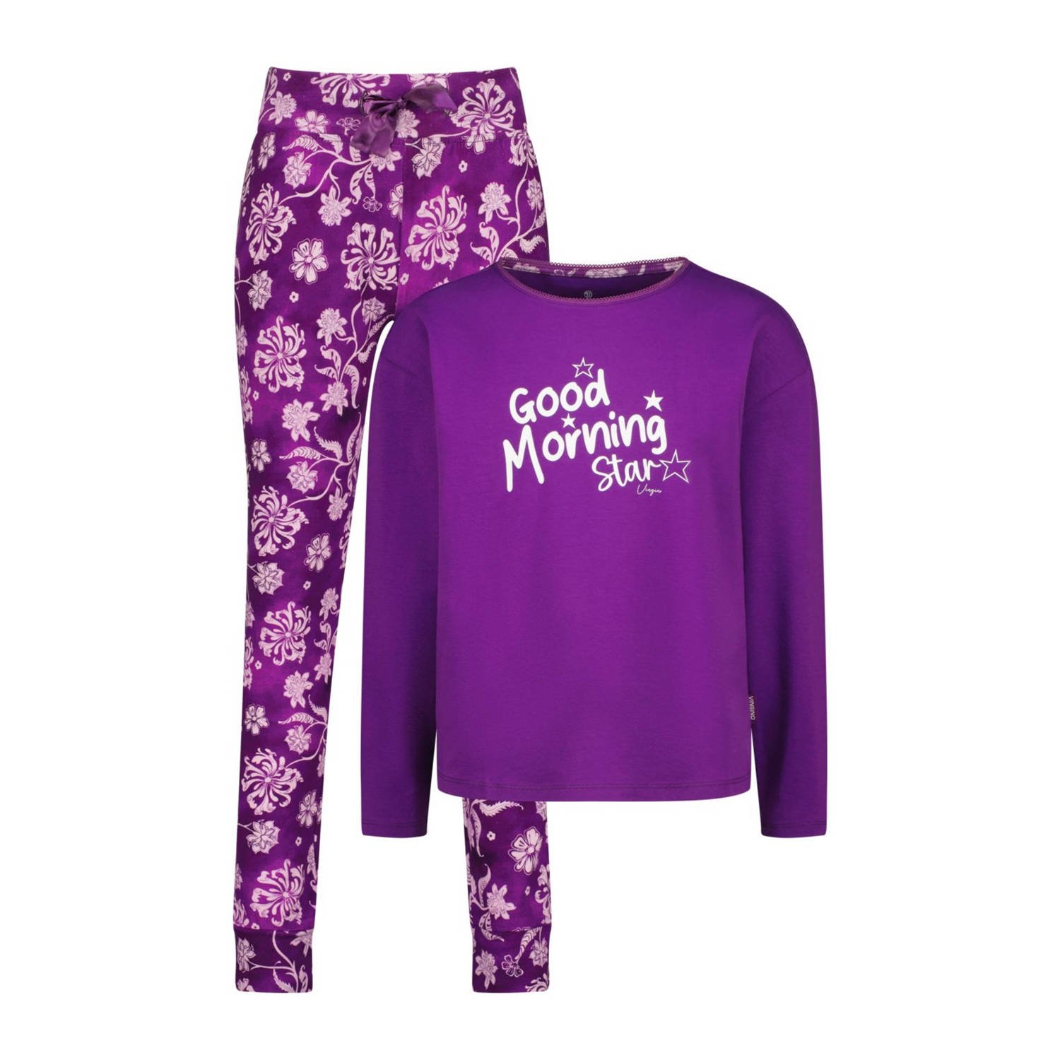 Vingino pyjama Wayra met all over print paars