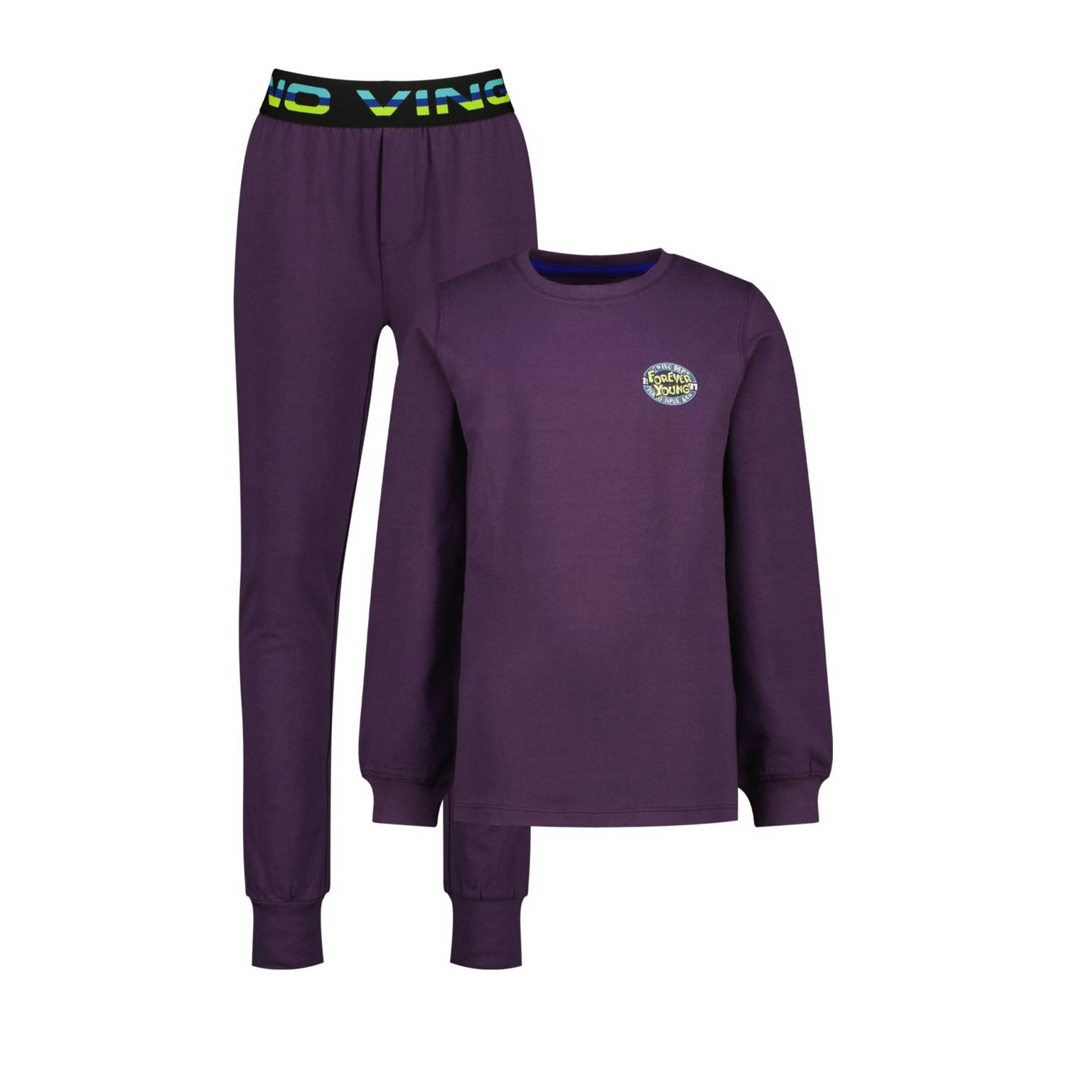 Vingino pyjama Woes met printopdruk paars
