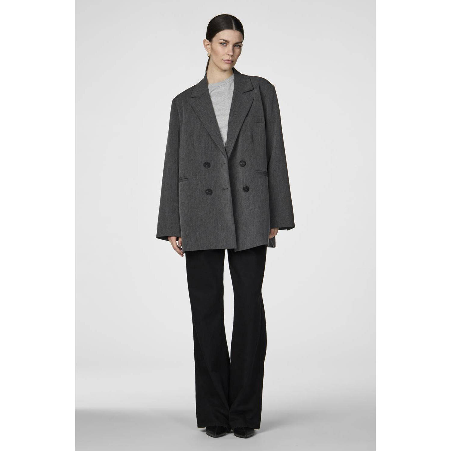 Y.A.S. Dames Blazers Yaslikka Ls Oversized Blazer Donkergrijs