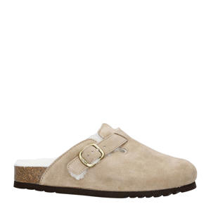   suède clogs beige